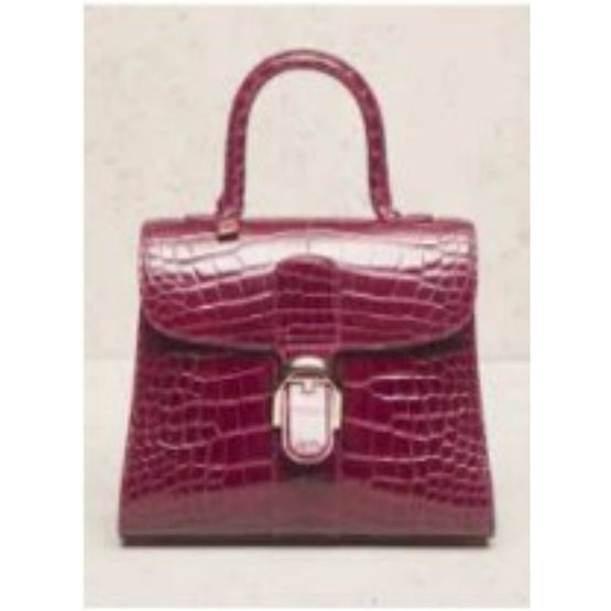 Brillant MM Shiny Alligator - Prune (Available for HK only)