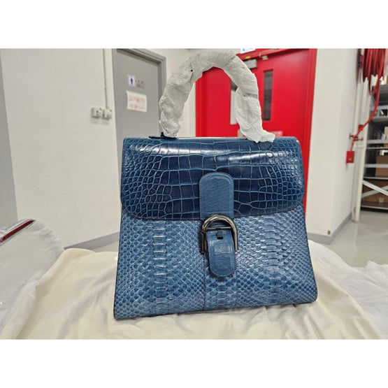 Brillant Black Edition Python Lissé Alli - Bleu de Prusse (Available for HK only)