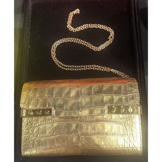 Tempête Clutch Feuille d'or Alligator - Or (Available for All Market)