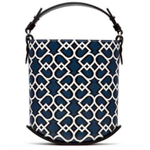 Pin Mini Bucket D Upside Down Box Calf - Bleu prusse-Optic White-Noir (Available for All Market)