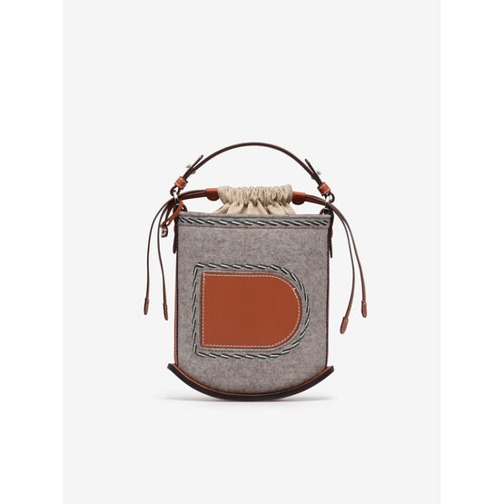 Pin Mini Bucket Felt Sierra Calf - Brandy - Heather Grey (Available for All Market)