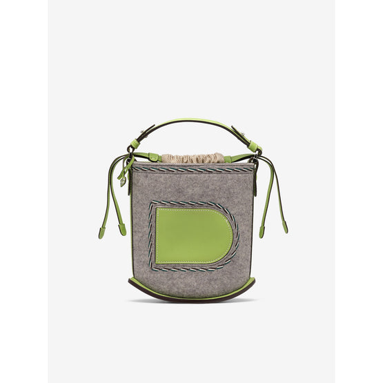 Pin Mini Bucket Felt Supple Calf - Aloe - Heather Grey (Available for All Market)
