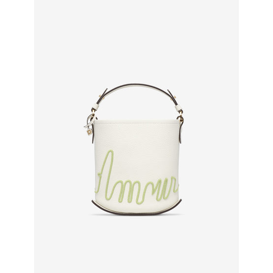 Pin Mini Bucket +C L'Amour Taurillon Sof - Ivory - Aloe (Available for All Market)